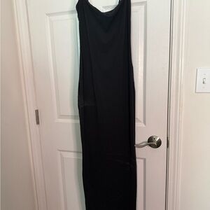 SKIMS Fits Everybody Double Lined Black Maxi Slip Dress